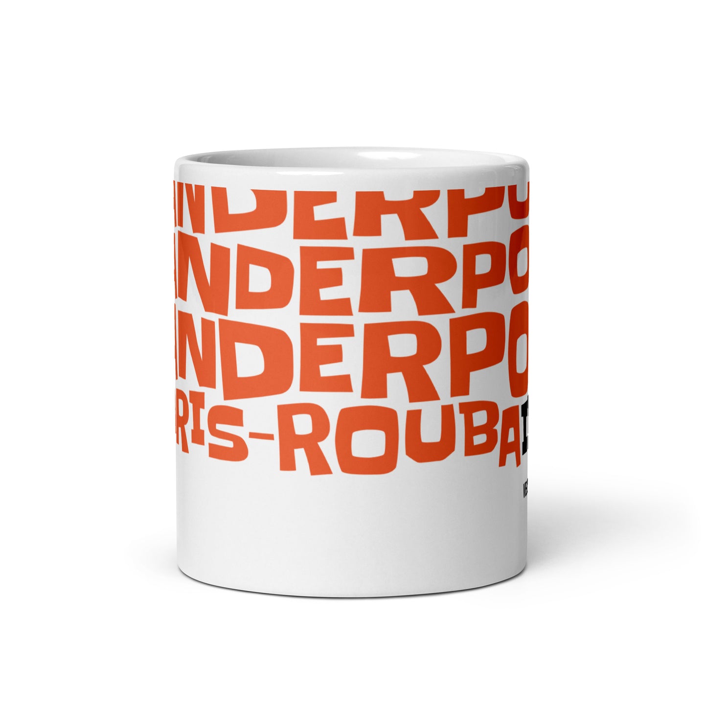 Mathieu van der Poel Paris-Roubaix Three-Peat Cycling-white-glossy-mug-white-11-oz-front-view-68026cfc17468