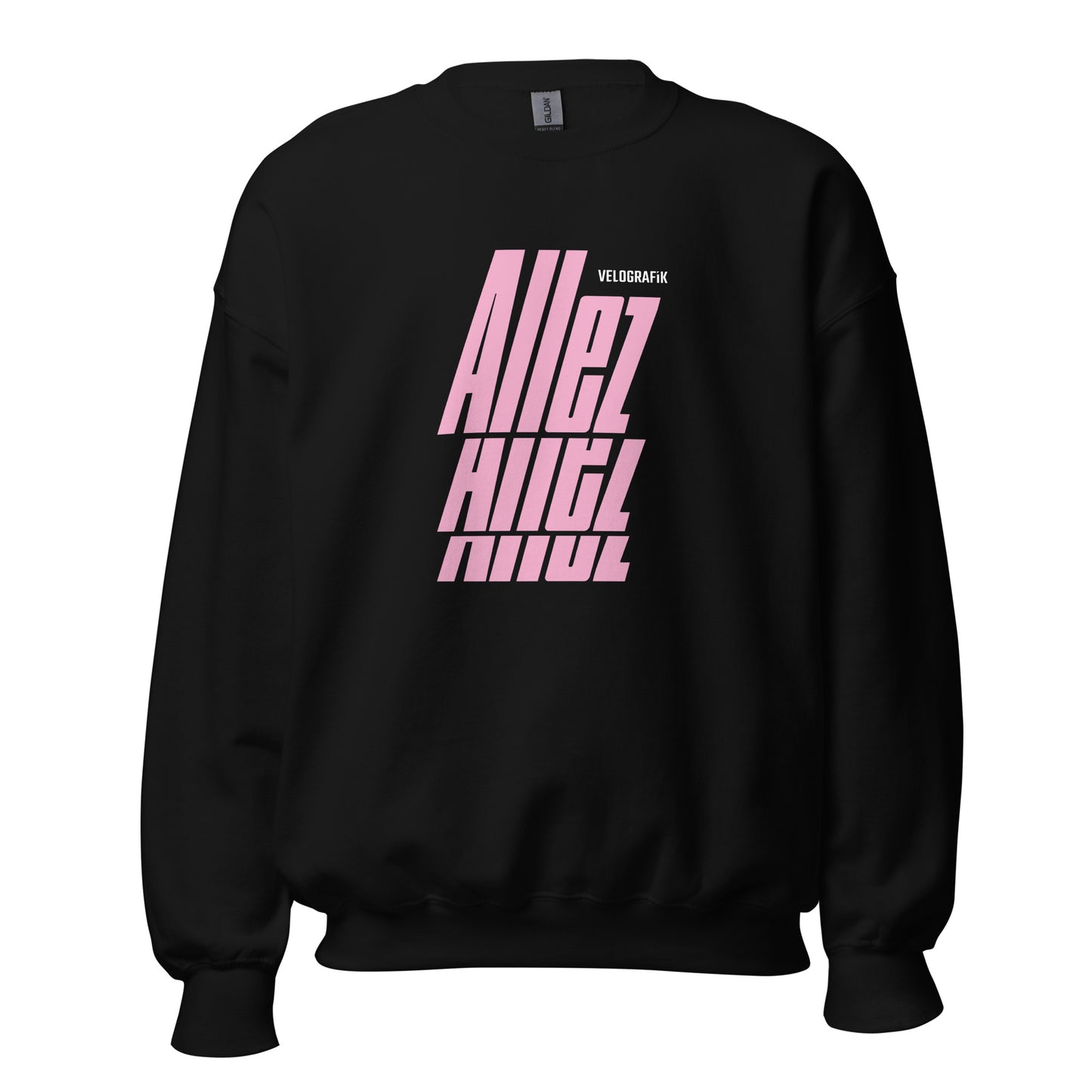 allez allez allez cycling unisex-crew-neck-sweatshirt-black-front-67dd85601b58a