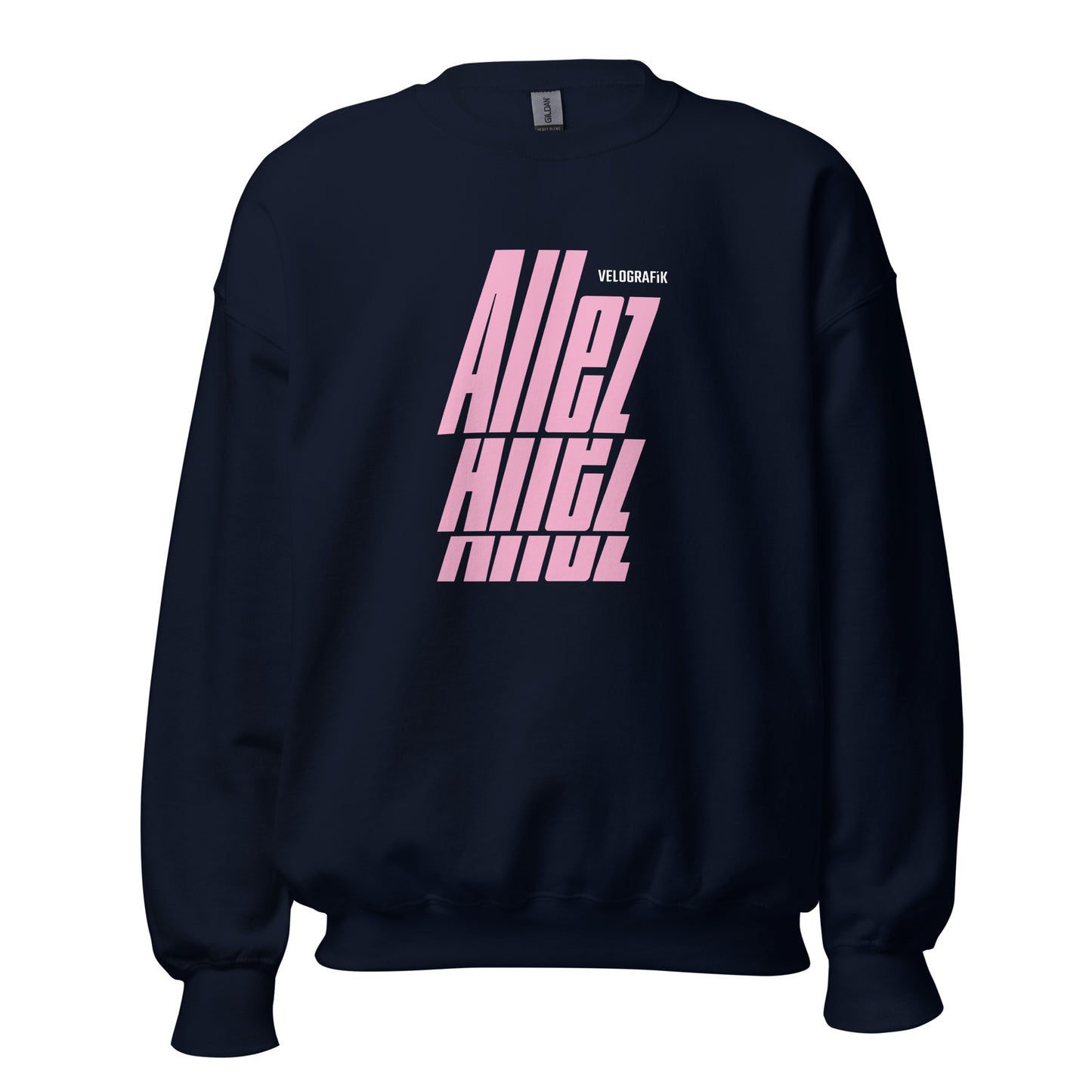 allez allez allez cycling unisex-crew-neck-sweatshirt-navy-front-67dd85601cea5