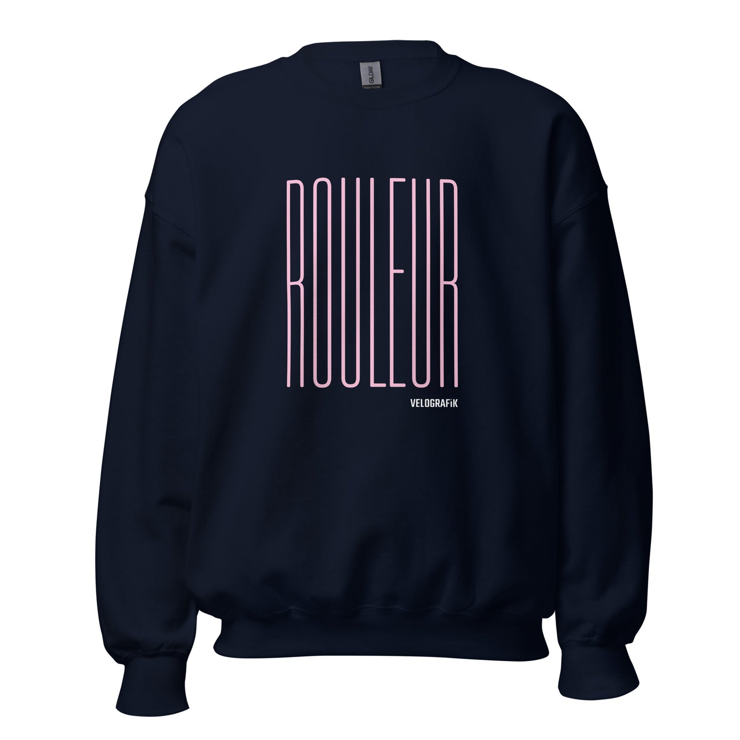 rouleur cycling unisex-crew-neck-sweatshirt-navy-front-67dd8cafc0ef3