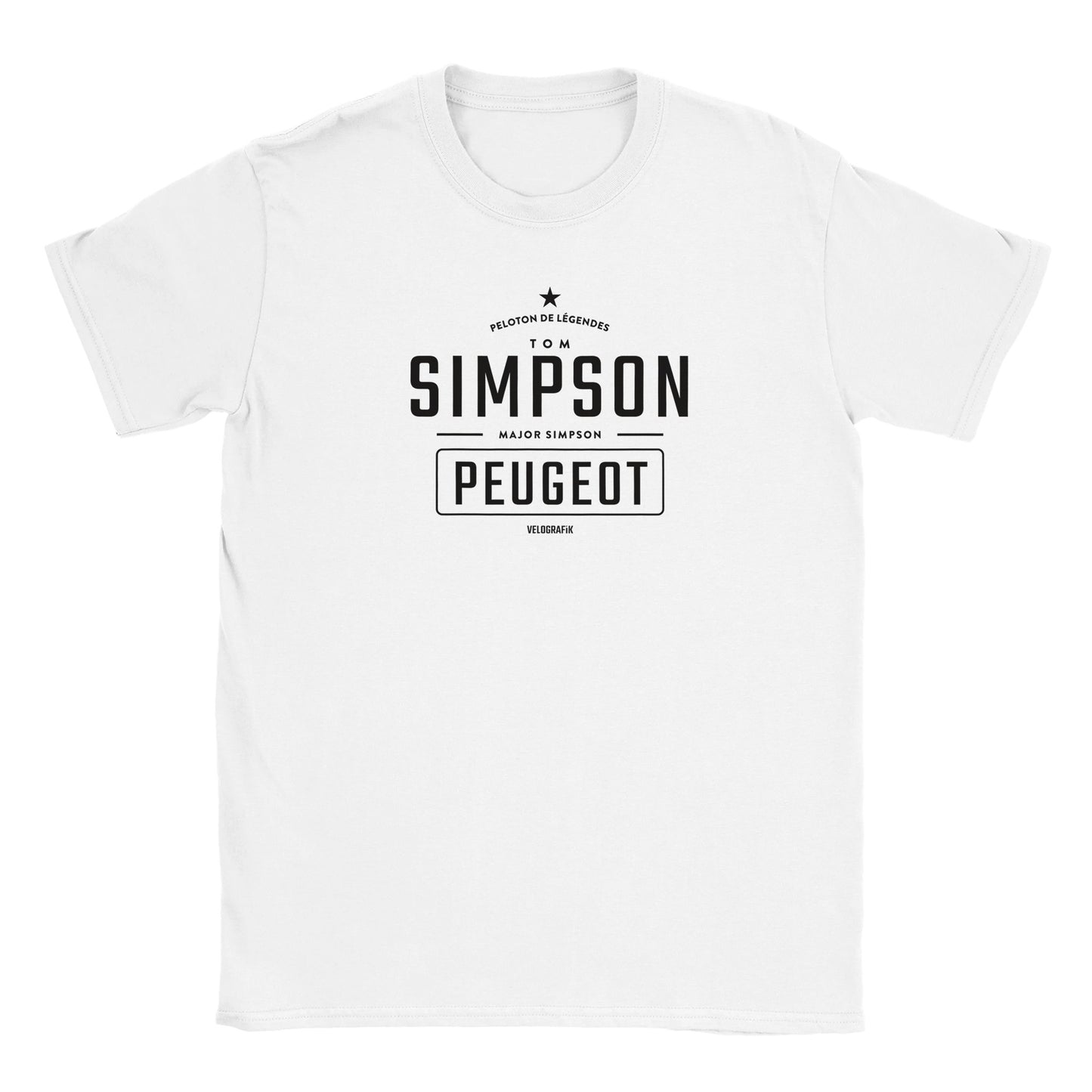 tom simpson peugeot retro vintage cycling t-shirt