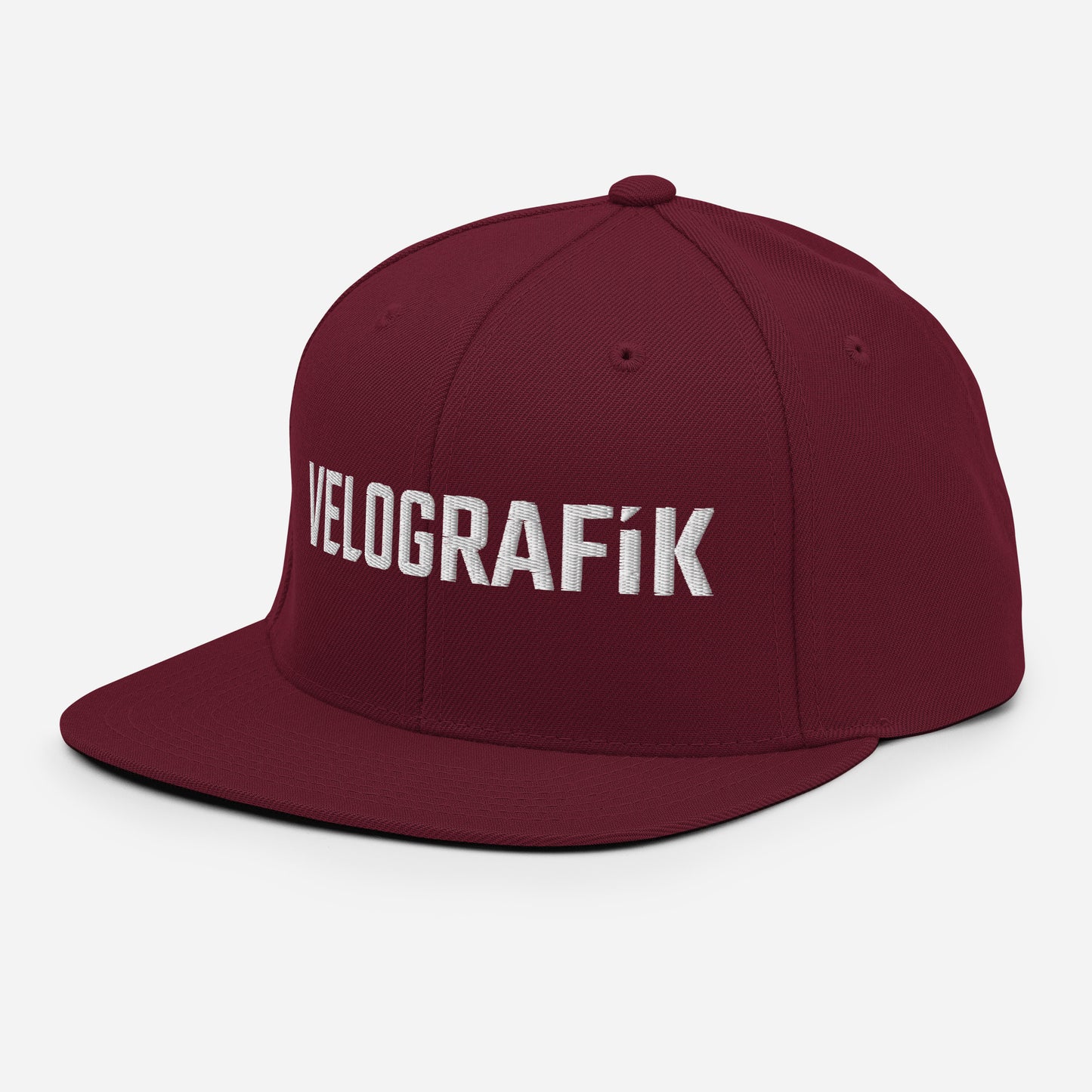 velografik_culture_of_cycling classic-snapback-maroon-left-front-678fbd86410ad