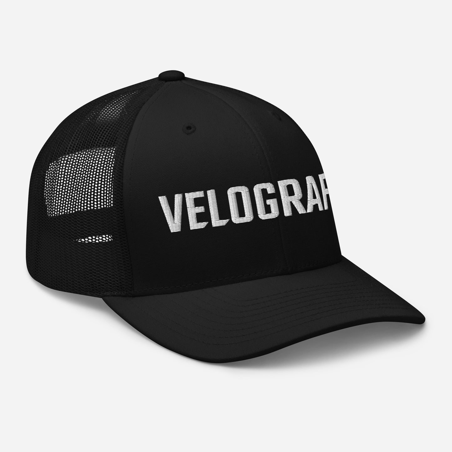 velografik_culture_of_cycling retro-trucker-hat-black-right-front-678fbde46e8a7