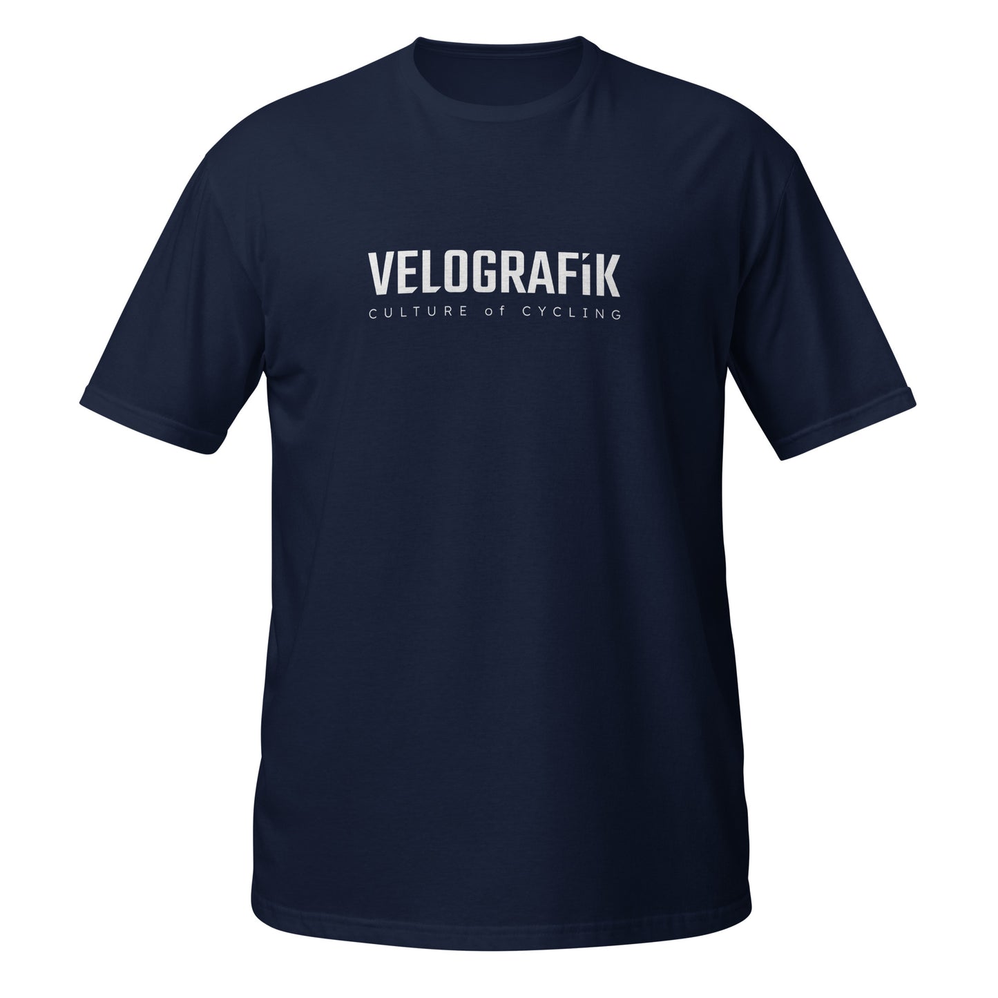 velografik culture of cycling unisex-basic-softstyle-t-shirt-navy-front