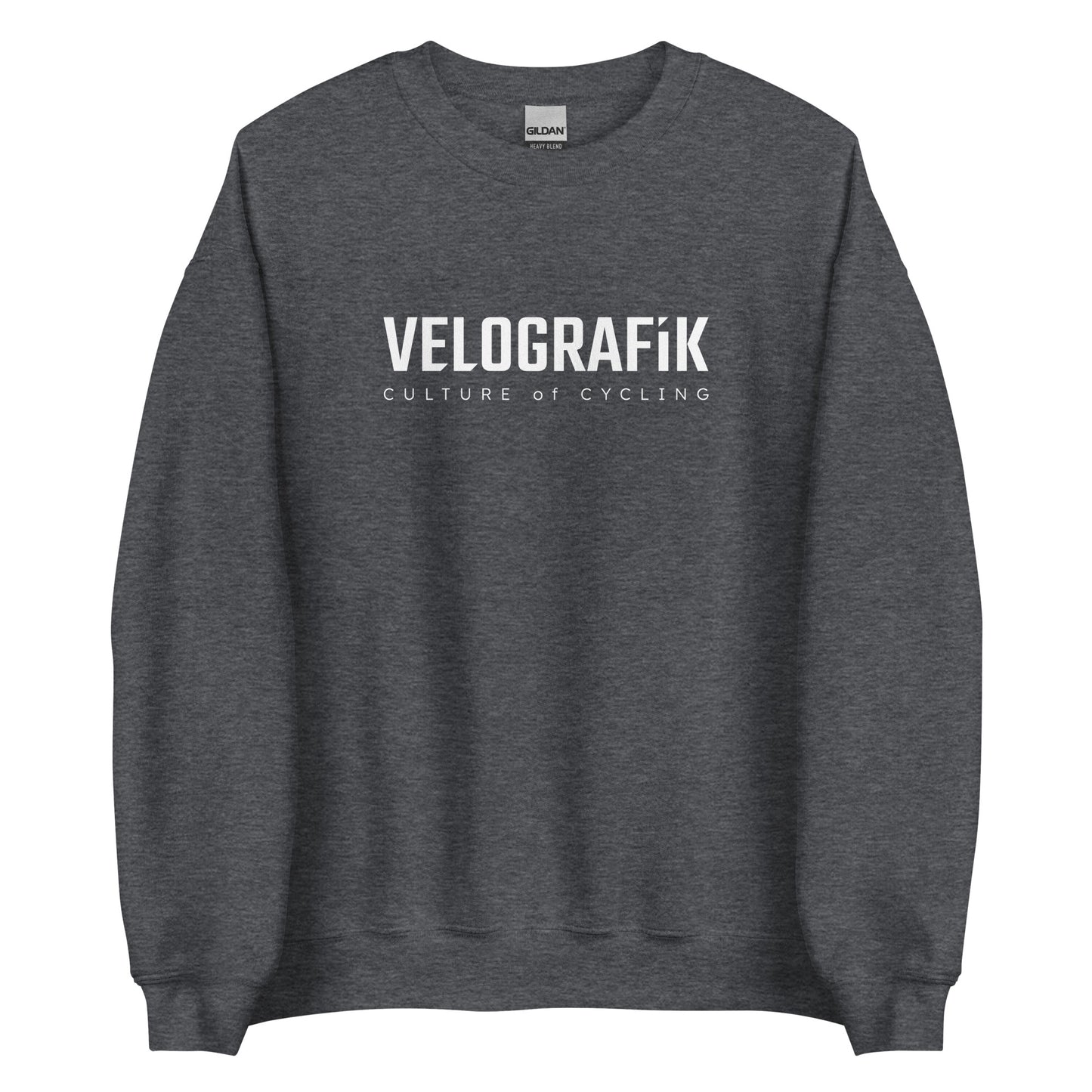 velografik_culture_of_cycling unisex-crew-neck-sweatshirt-dark-heather-front