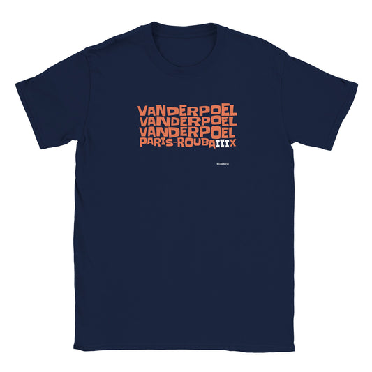Mathieu van der Poel Paris-Roubaix Three-Peat Cycling-t-shirt-2143e287-e504-459b-9b4e-2d15665338ea