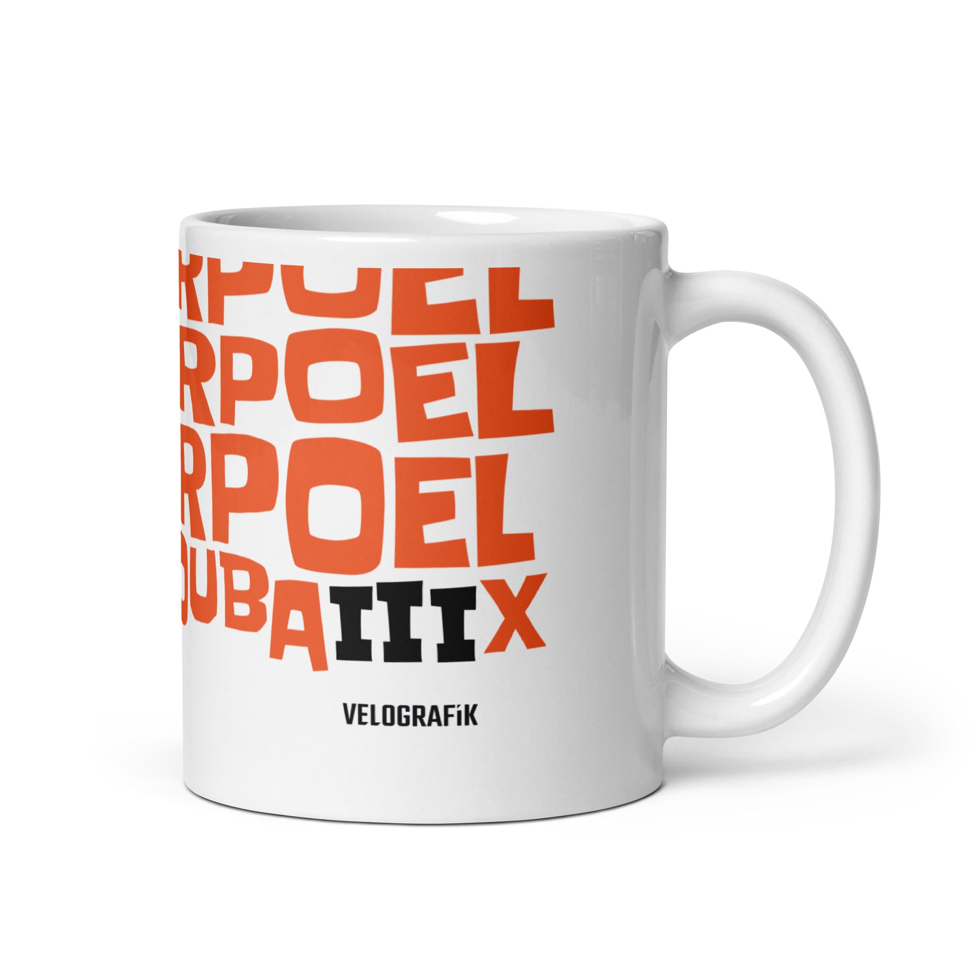 Mathieu van der Poel Paris-Roubaix Three-Peat Cycling-white-glossy-mug-white-11-oz-handle-on-right-68026cfc16db7