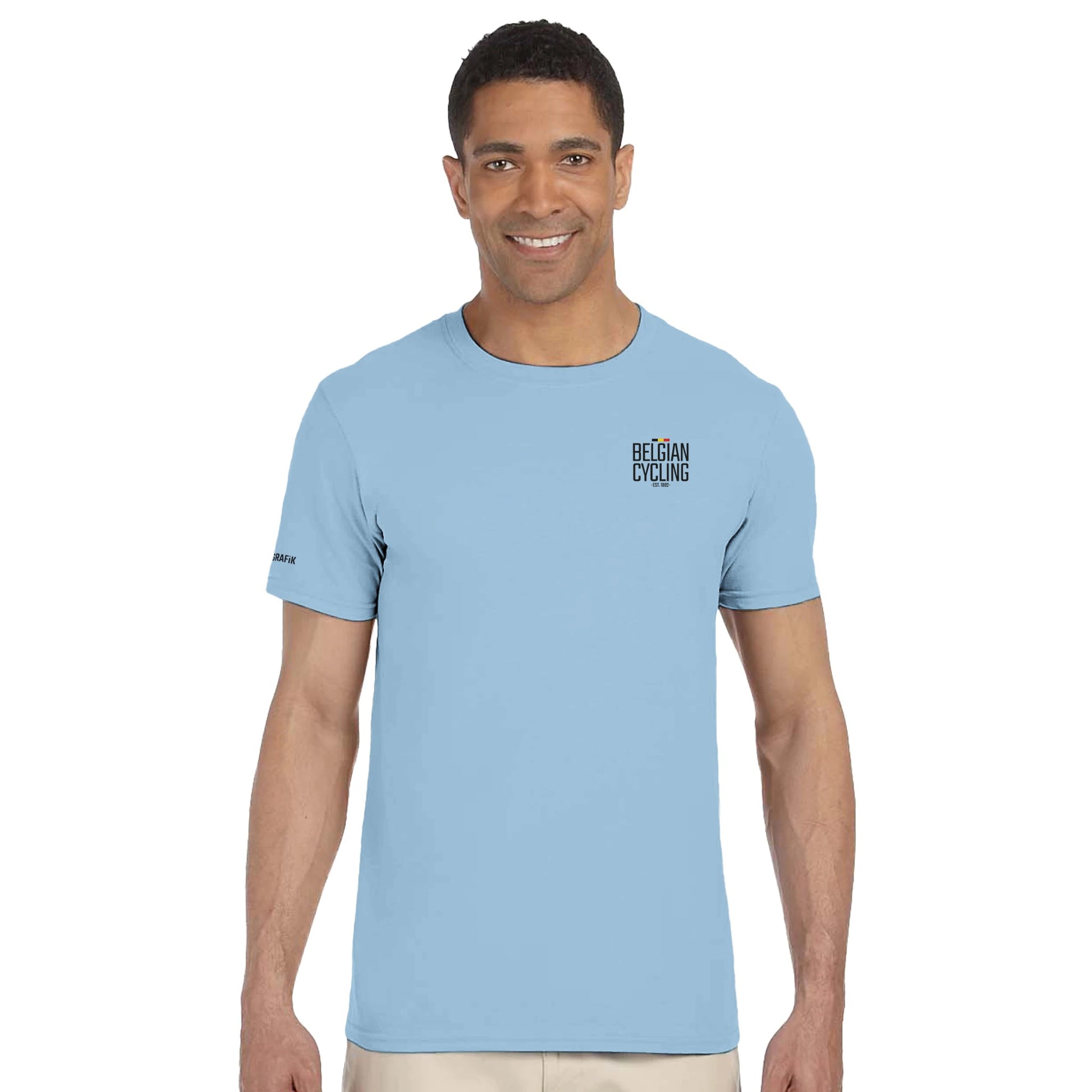 belgian cycling t-shirt blue