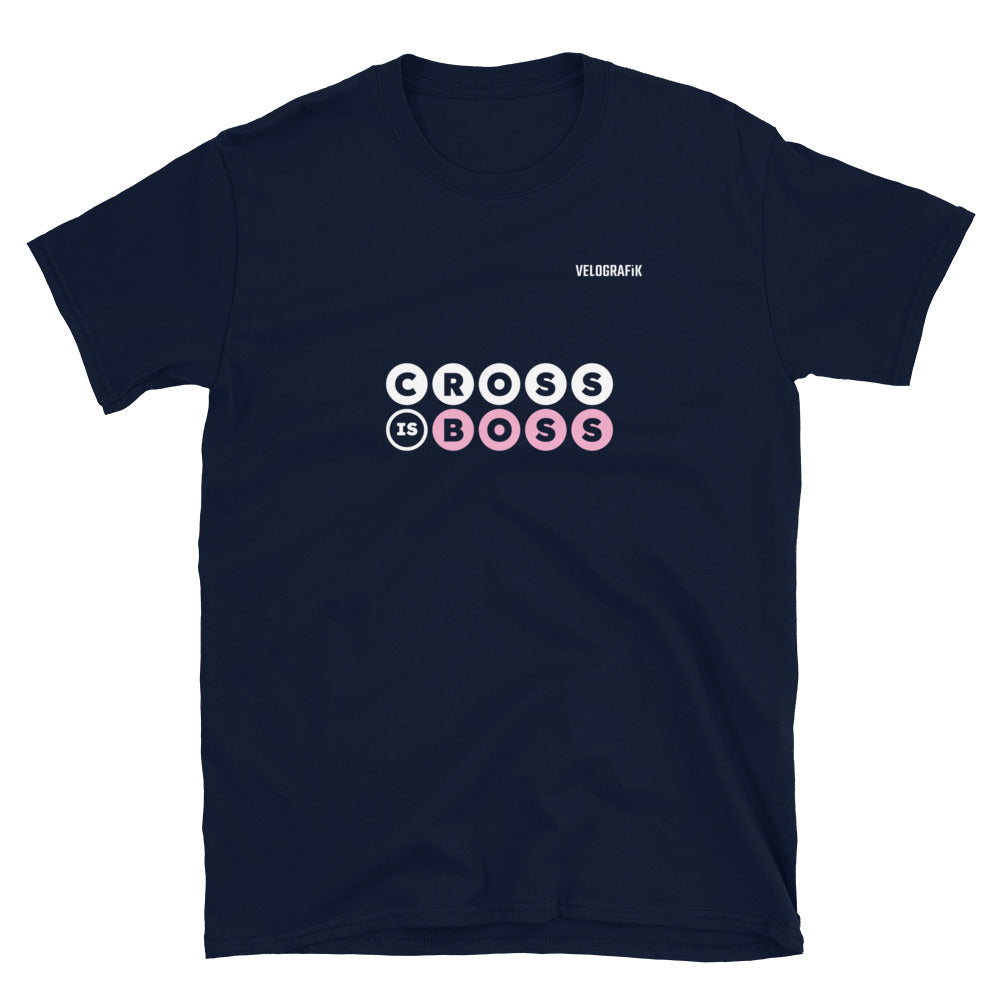 cross is boss cycling unisex-basic-soft style-t-shirt-navy-front-67a37b2d536e5