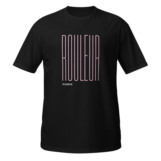 rouleur cycling unisex-basic-softstyle-t-shirt-black-front-67dd8b35efaa1