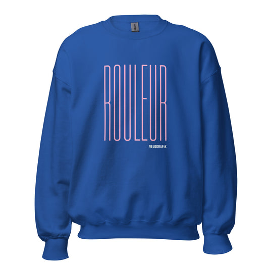 rouleur cycling unisex-crew-neck-sweatshirt-royal-front-67dd8cafba6d2