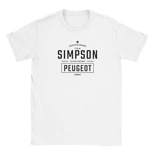 tom simpson peugeot retro vintage cycling t-shirt
