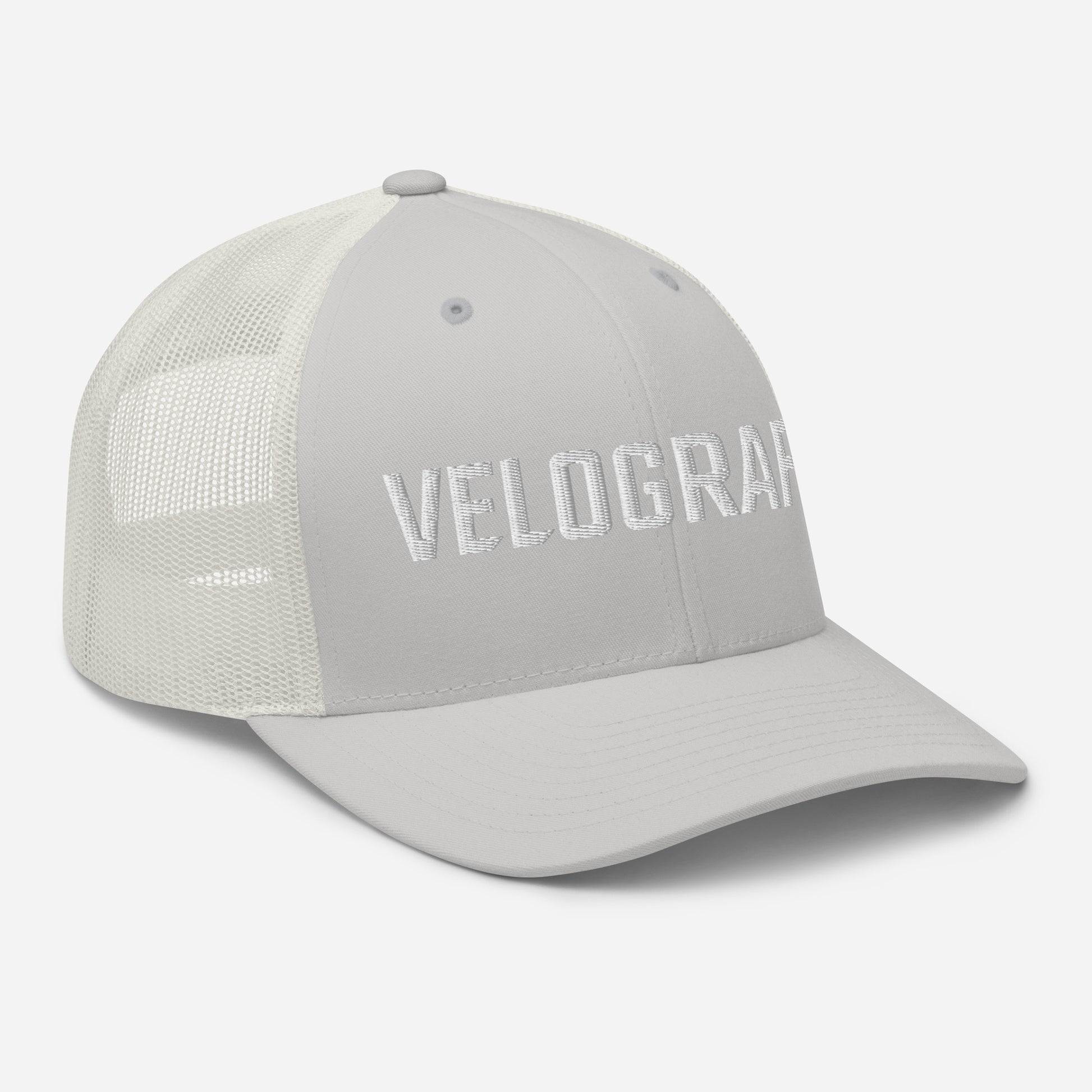 velografik_culture_of_cycling retro-trucker-hat-silver-right-front-678fbde472b83