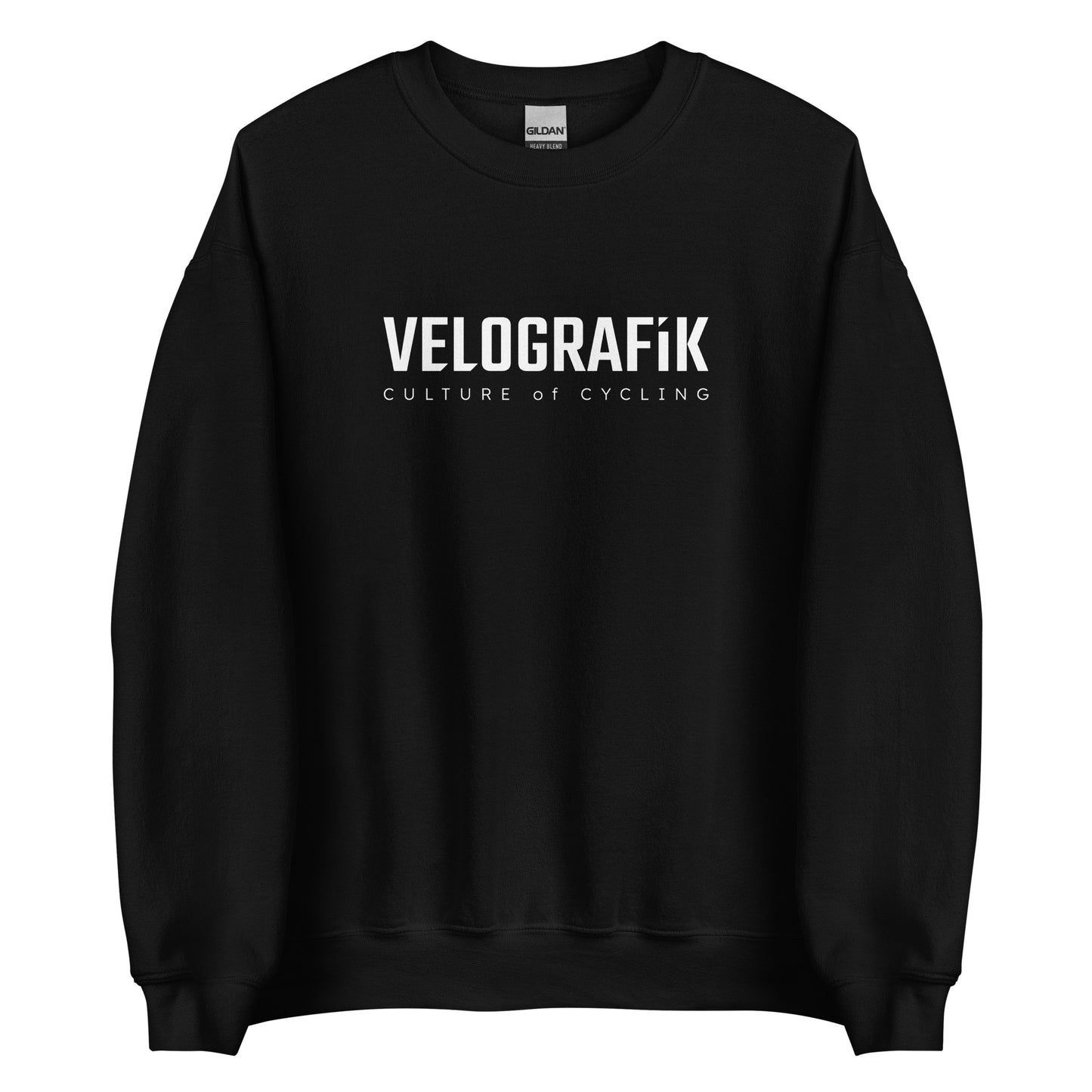 velografik_culture_of_cycling unisex-crew-neck-sweatshirt-indigo-blue-front- unisex-crew-neck-sweatshirt-black-front