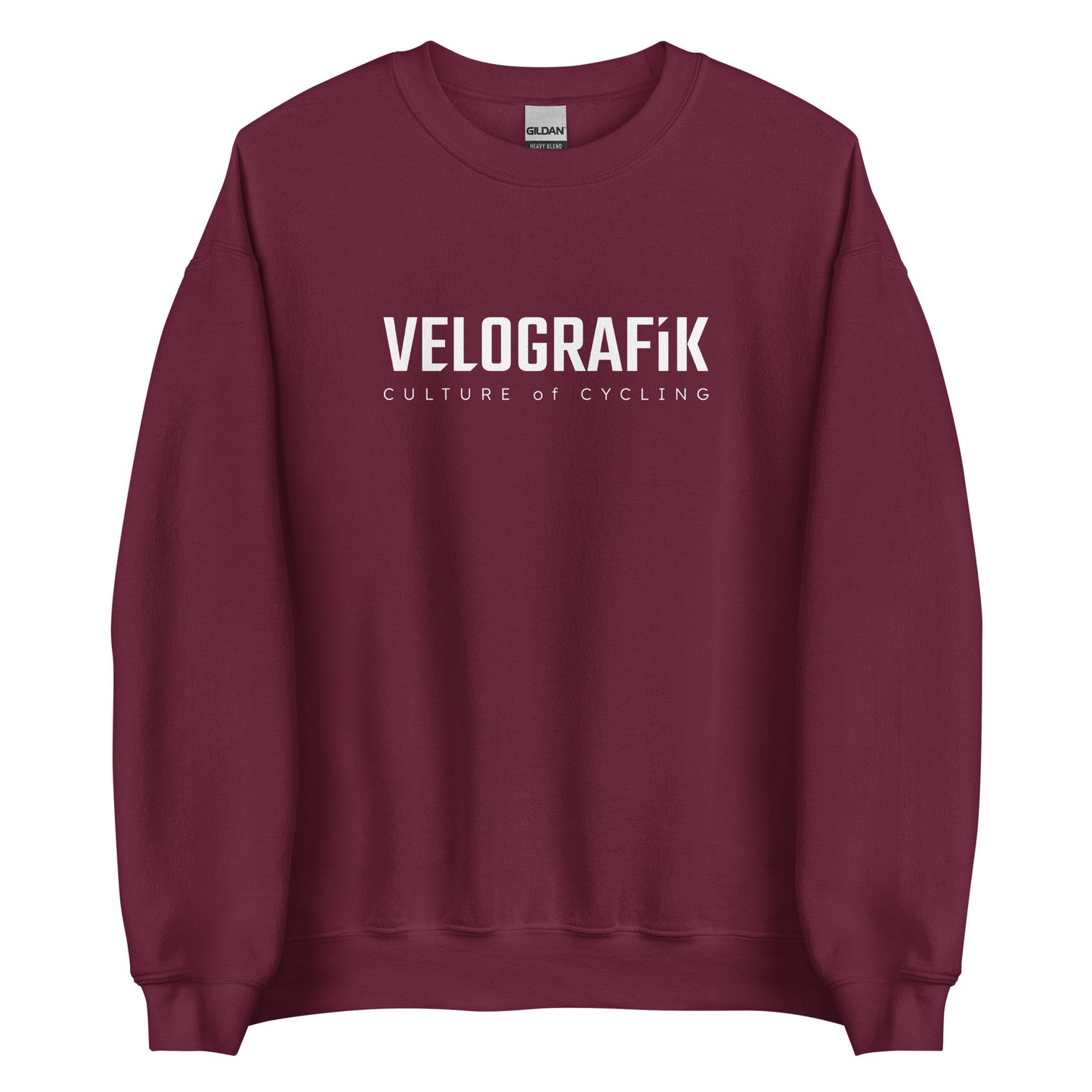 velografik_culture_of_cycling unisex-crew-neck-sweatshirt-maroon-front
