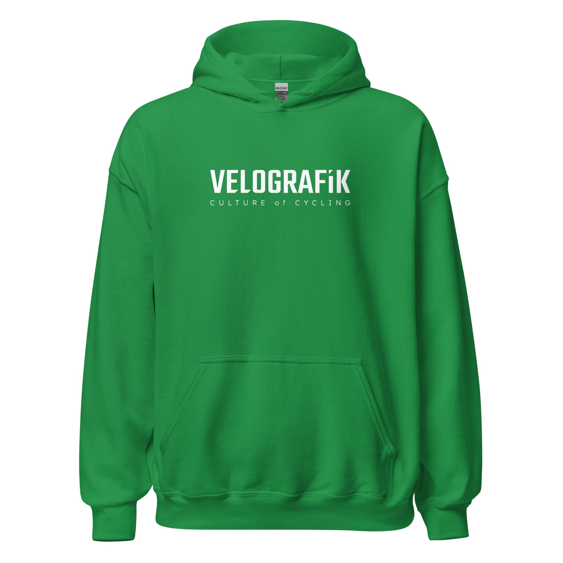 velografik culture of cycling unisex-heavy-blend-hoodie-irish-green-front