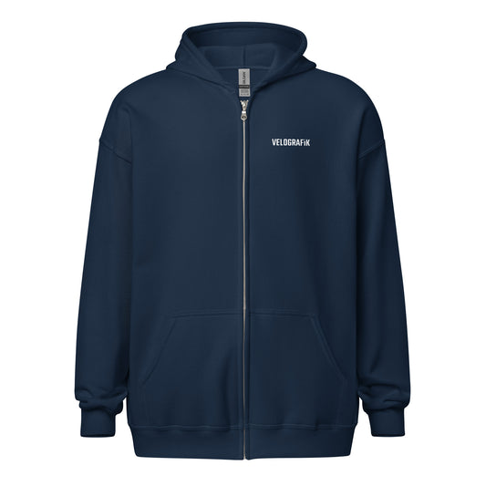 velografik_culture_of_cycling unisex-heavy-blend-zip-hoodie-navy-front